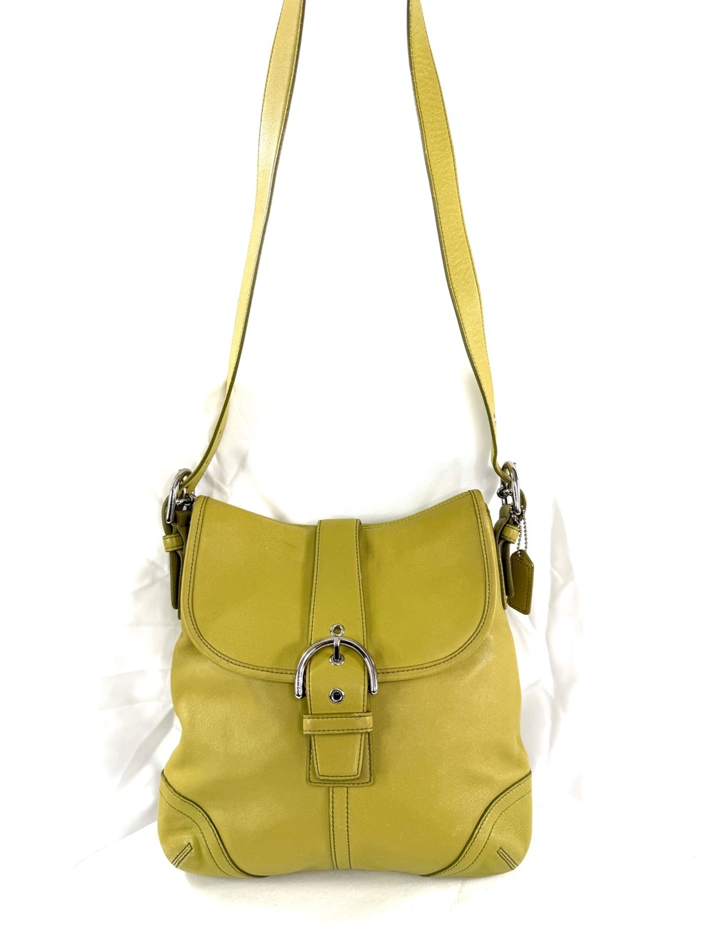 Coach 9480 Vintage Lime Green Leather Soho Shoulder Crossbody Bag 2004